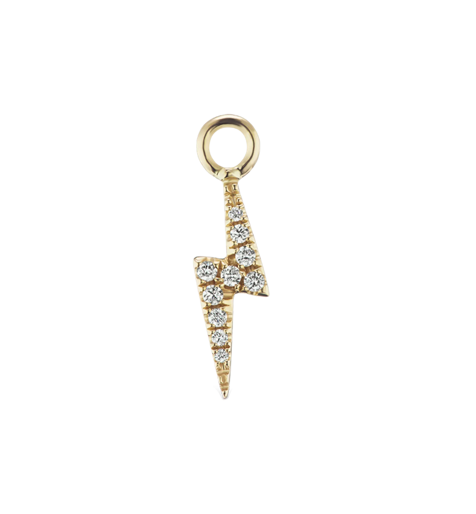 Maria Tash Diamond Lightning Bolt Charm 18K