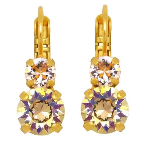 Mariana Handmade Swarovski Crystal Earrings 1190 2102 Gold Tequila Sunrise Jonquil