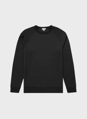 Men's Sea Island Cotton Sweatshirt in Black