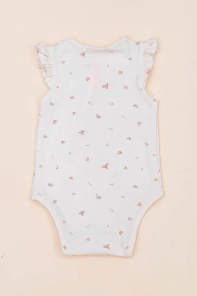 Millie Onesie - Cream Freesias