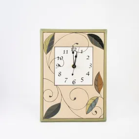 Mosaic Leaves Clock