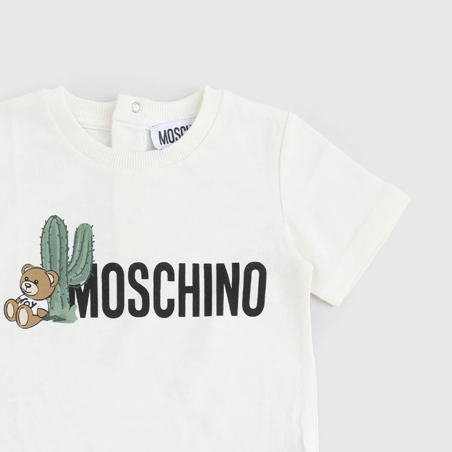 Moschino Yellow Short Onesie For Newborns