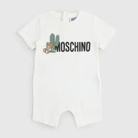 Moschino Yellow Short Onesie For Newborns