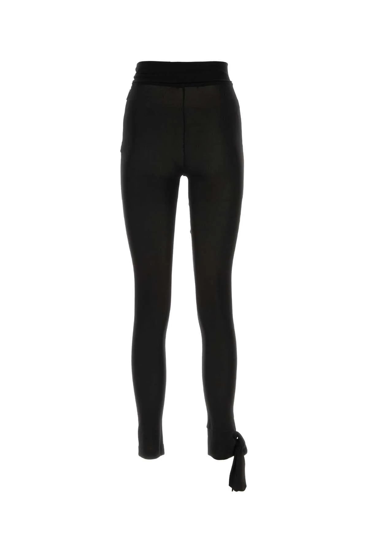 Msgm Black Viscose Pant