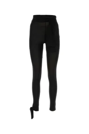 Msgm Black Viscose Pant