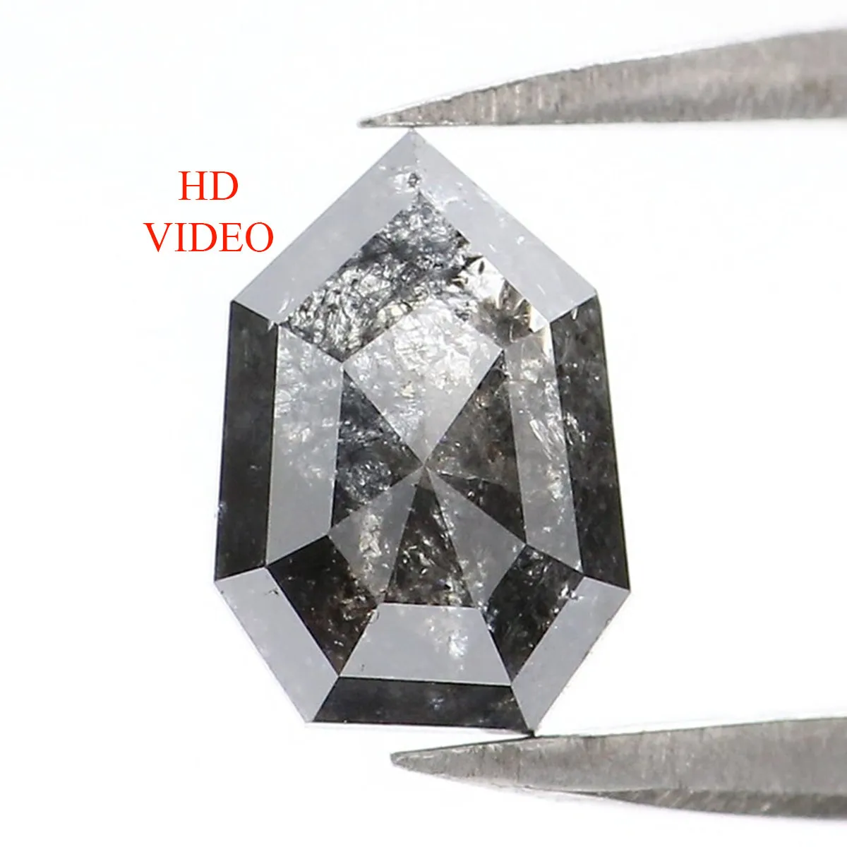 Natural Loose Antique Diamond Black Color 0.86 CT 7.40 MM Antique Shape Rose Cut Diamond KR649