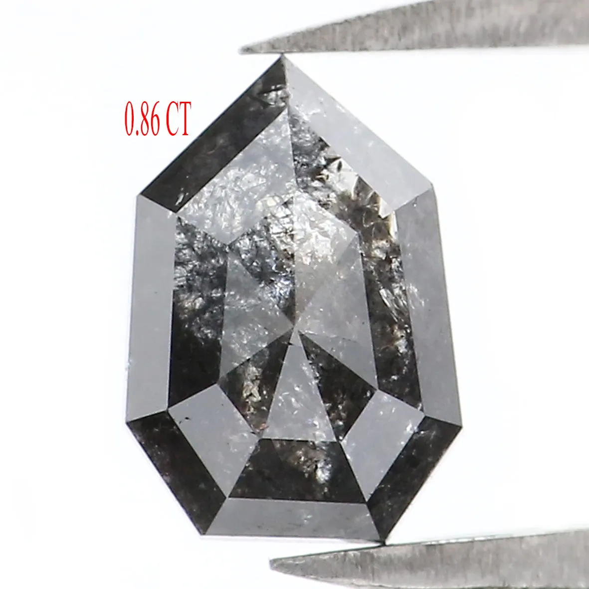 Natural Loose Antique Diamond Black Color 0.86 CT 7.40 MM Antique Shape Rose Cut Diamond KR649