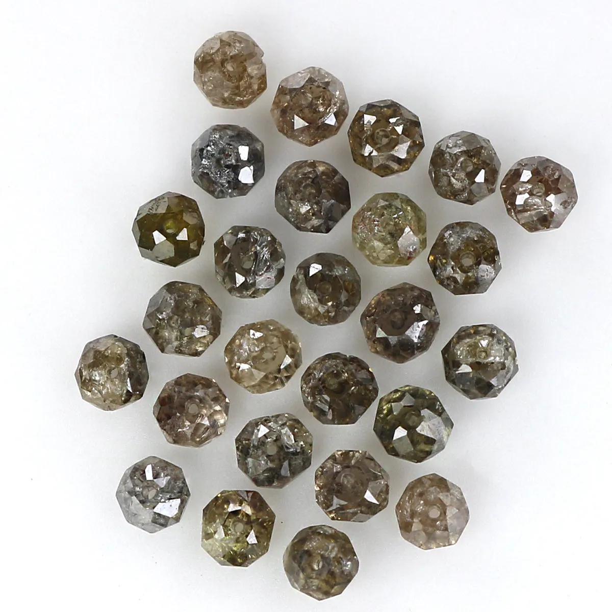 Natural Loose Bead Brown Color Diamond 2.21 CT 2.30 MM Bead Shape Rose Cut Diamond L1681