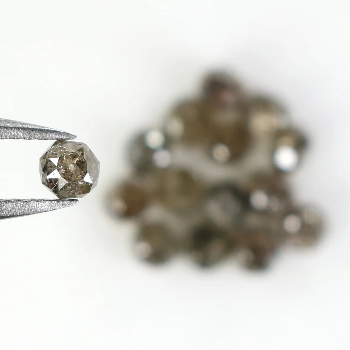 Natural Loose Bead Brown Color Diamond 2.29 CT 2.50 MM Bead Shape Rose Cut Diamond L1735