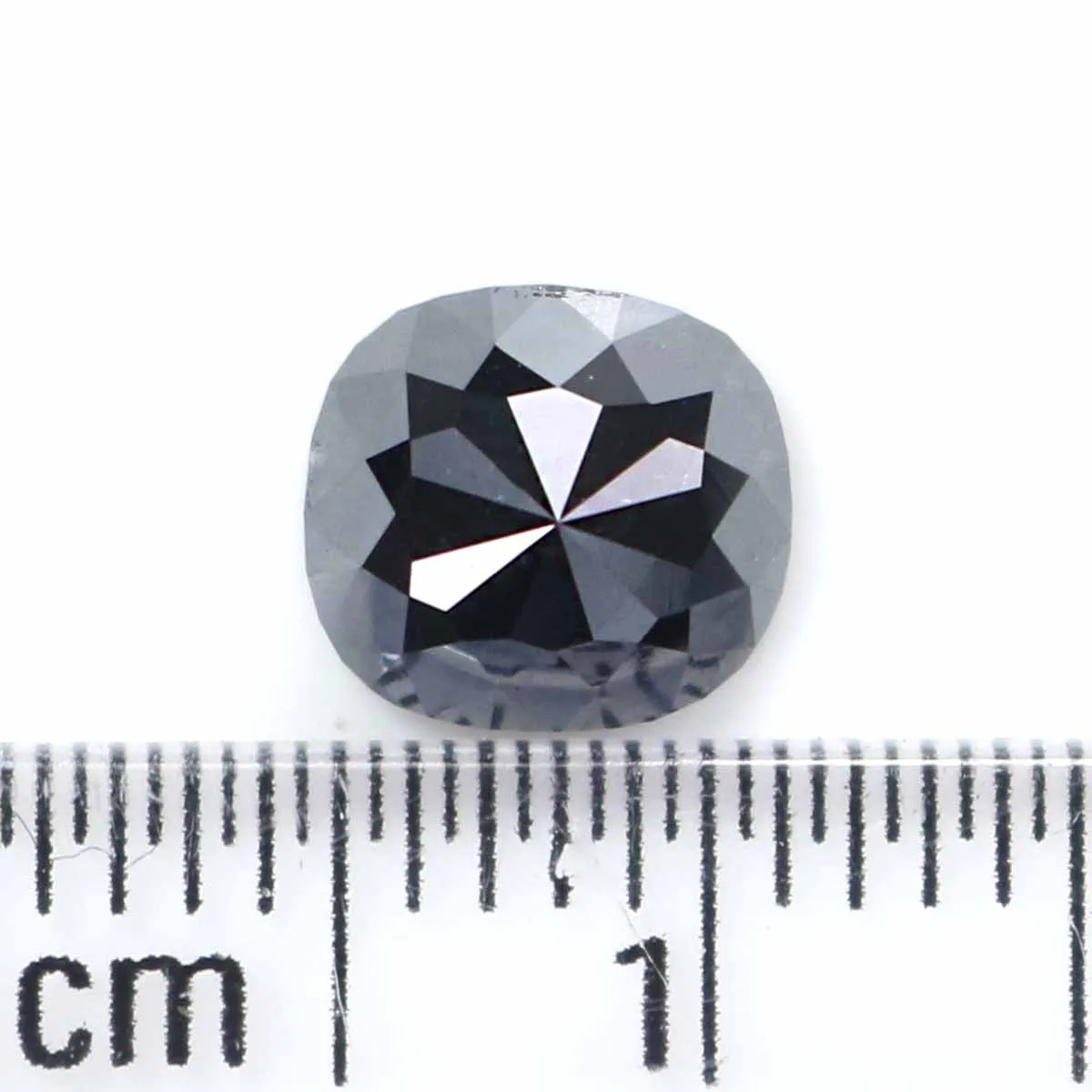 Natural Loose Cushion Black Color Diamond 1.17 CT 6.60 MM Cushion Shape Rose Cut Diamond L7725