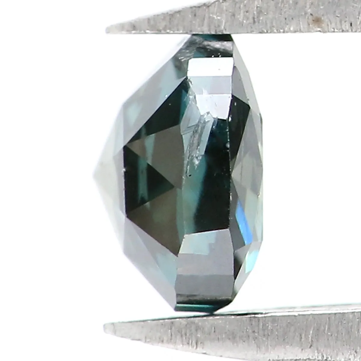 Natural Loose Cushion Blue Green Color Diamond 0.56 CT 4.73 MM Cushion Shape Rose Cut Diamond KR1245