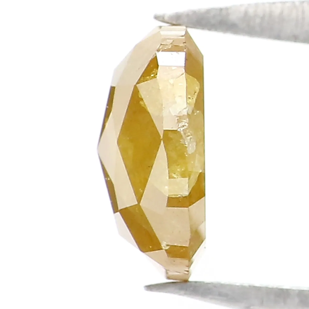 Natural Loose Cushion Yellow Color Diamond 0.80 CT 5.90 MM Cushion Shape Rose Cut Diamond KR2470