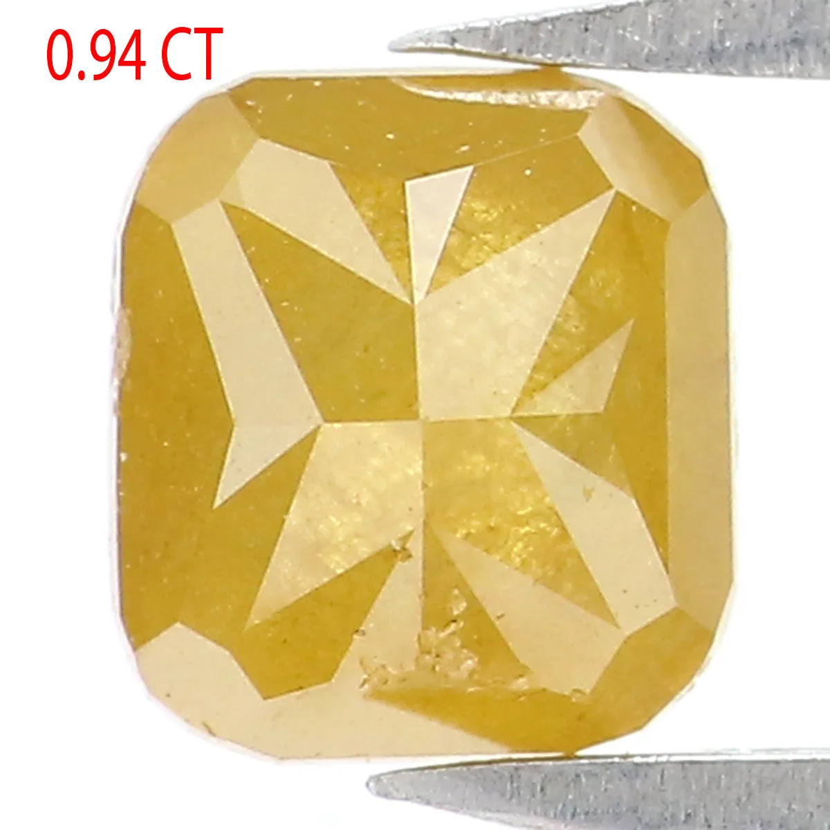 Natural Loose Cushion Yellow Color Diamond 0.94 CT 5.28 MM Cushion Shape Rose Cut Diamond L7242