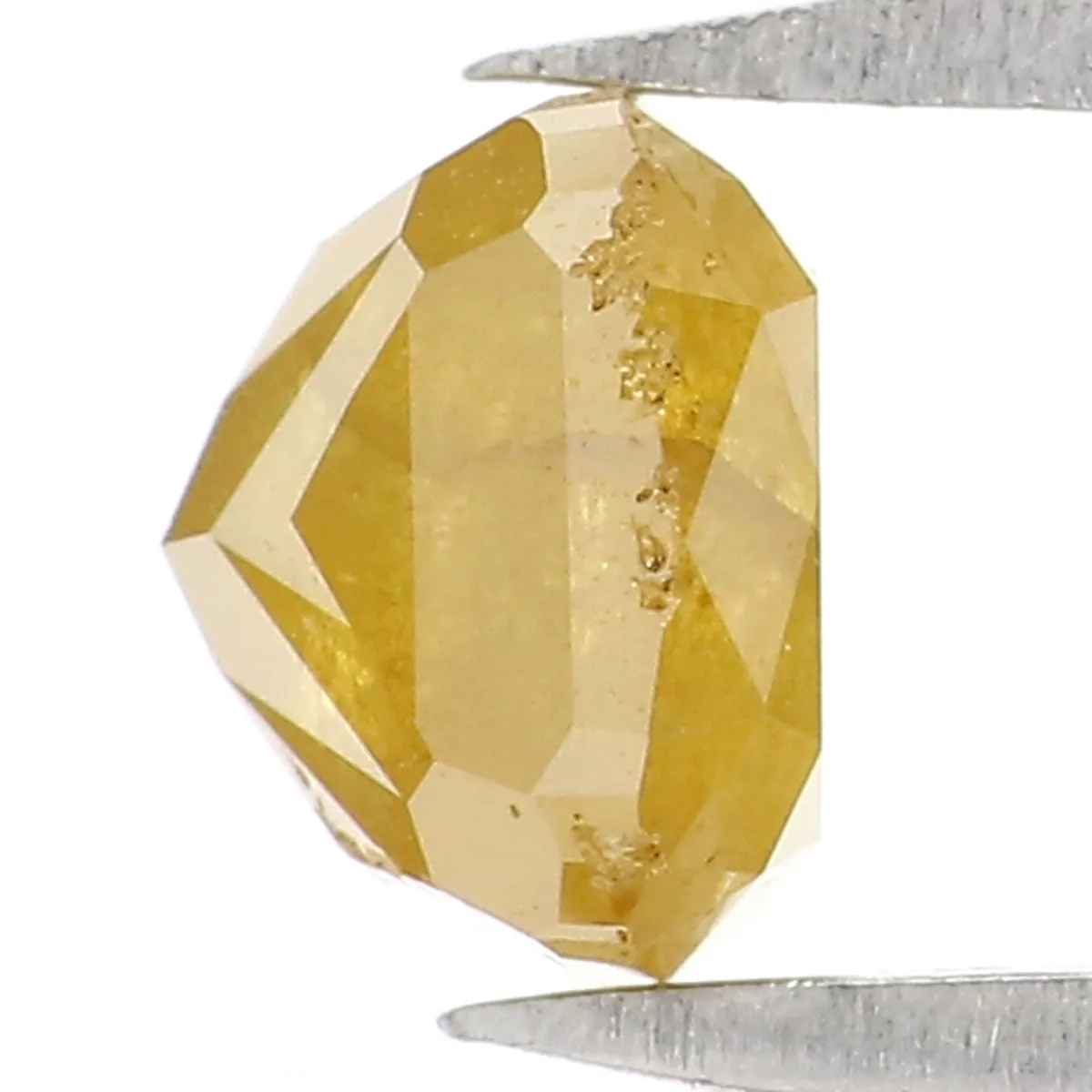 Natural Loose Cushion Yellow Color Diamond 0.94 CT 5.28 MM Cushion Shape Rose Cut Diamond L7242