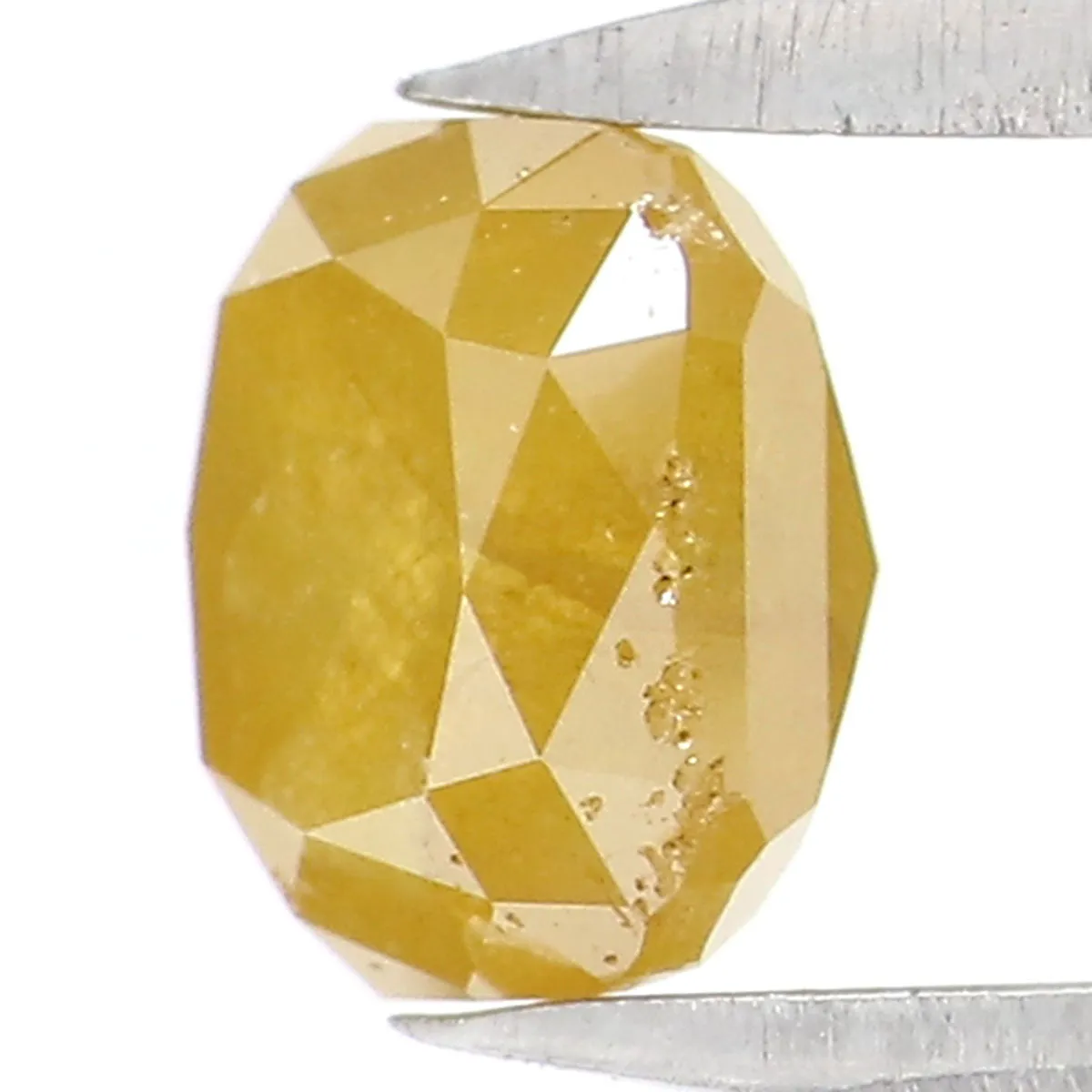 Natural Loose Cushion Yellow Color Diamond 0.94 CT 5.28 MM Cushion Shape Rose Cut Diamond L7242