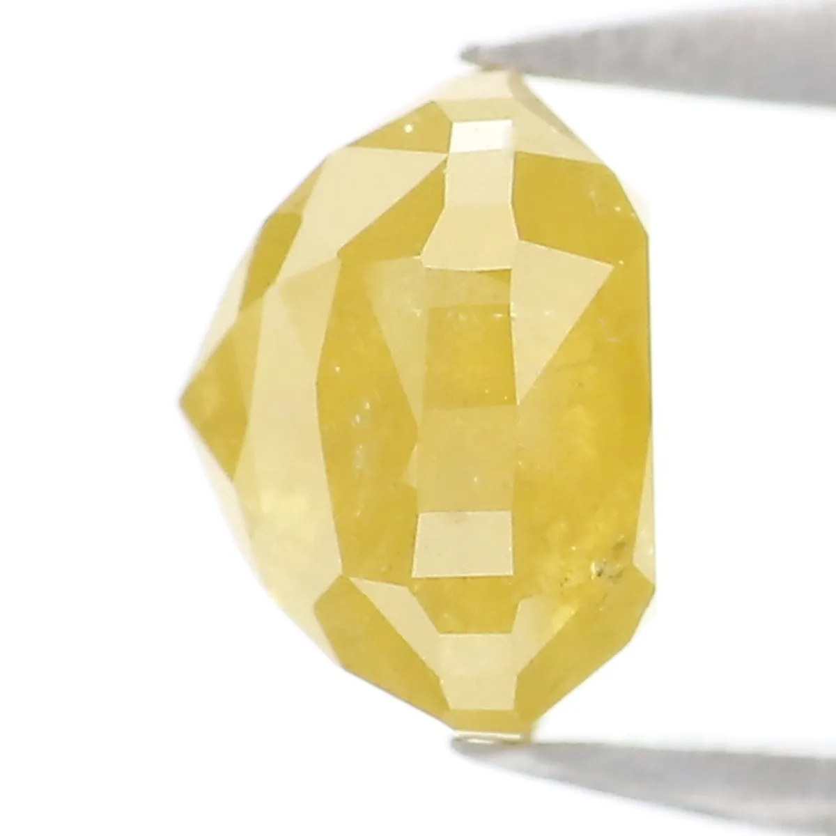 Natural Loose Cushion Yellow Color Diamond 1.35 CT 5.95 MM Cushion Shape Rose Cut Diamond L2146