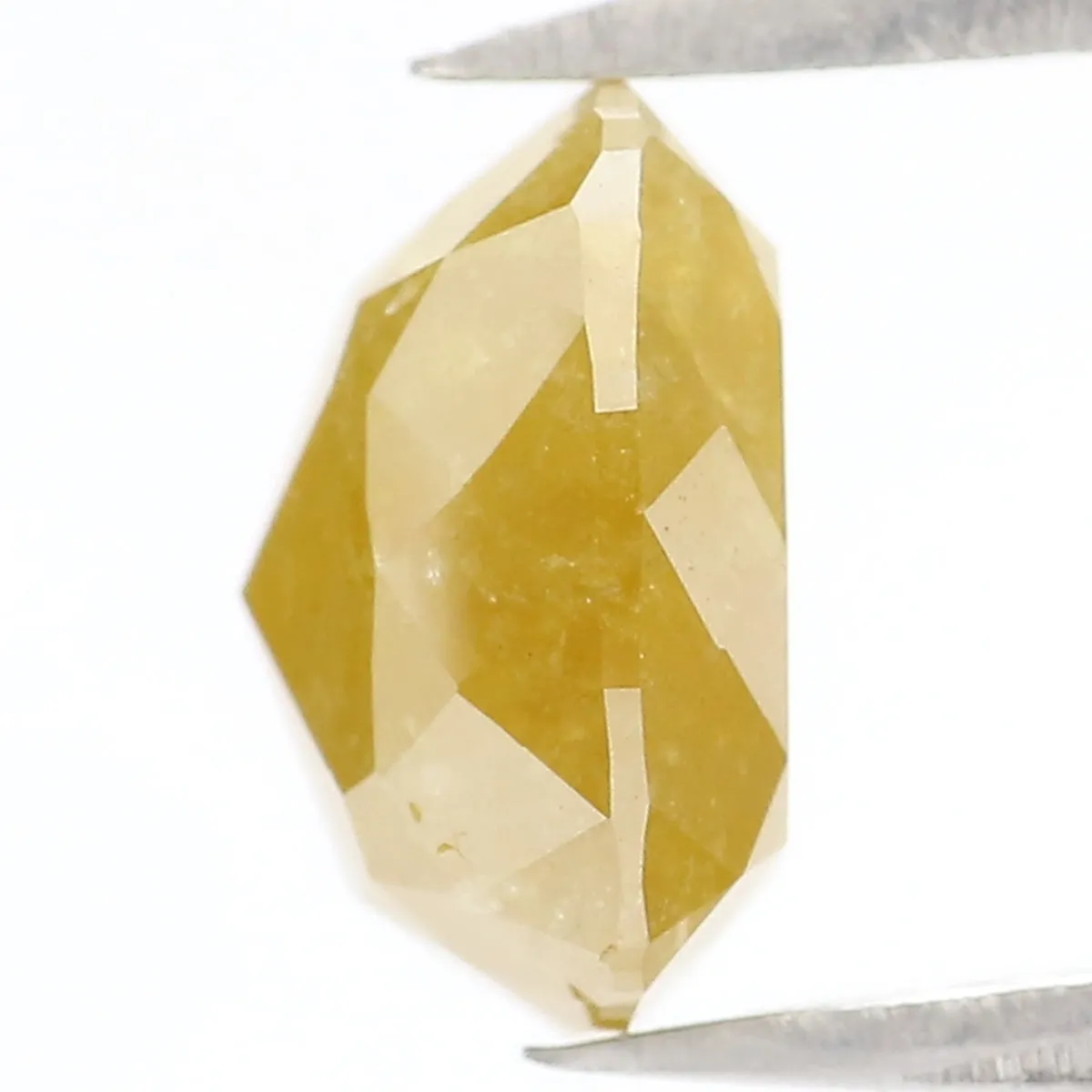 Natural Loose Cushion Yellow Color Diamond 2.17 CT 7.80 MM Cushion Shape Rose Cut Diamond KR1063