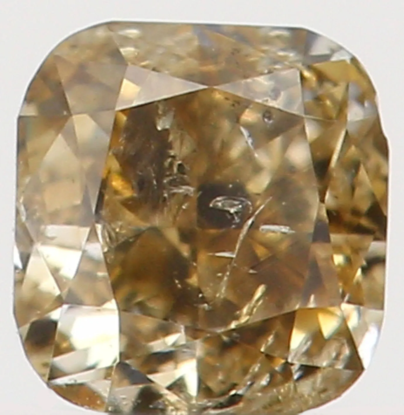 Natural Loose Diamond Cushion Greenish Yellow Color I2 Clarity 2.80 MM 0.15 Ct KR772