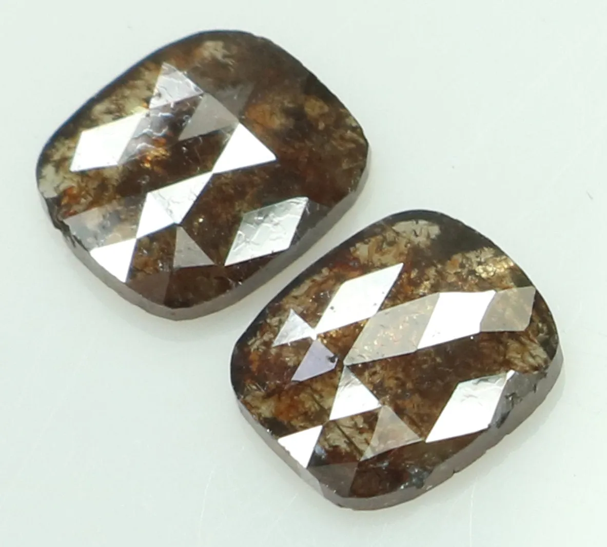 Natural Loose Diamond Cushion Pair Brown Color I3 Clarity 2 Pcs 1.12 Ct KDL6877