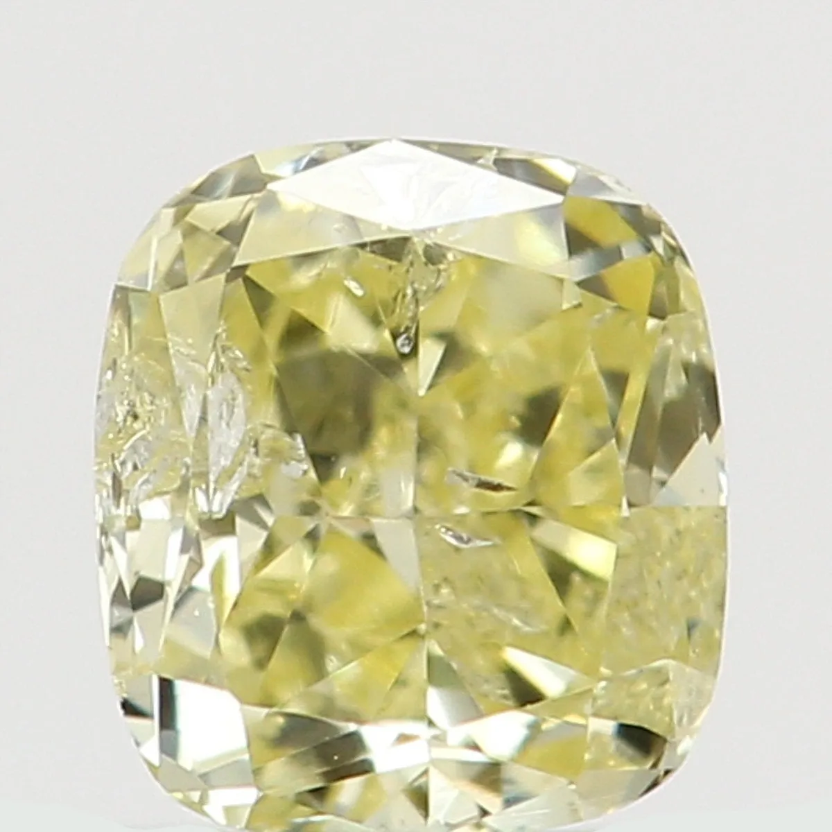 Natural Loose Diamond Cushion Yellow Color SI2 Clarity 3.30 MM 0.16 Ct KR1428