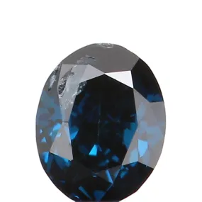 Natural Loose Diamond Oval Blue Color SI1 Clarity 3.20 MM 0.11 Ct KR924