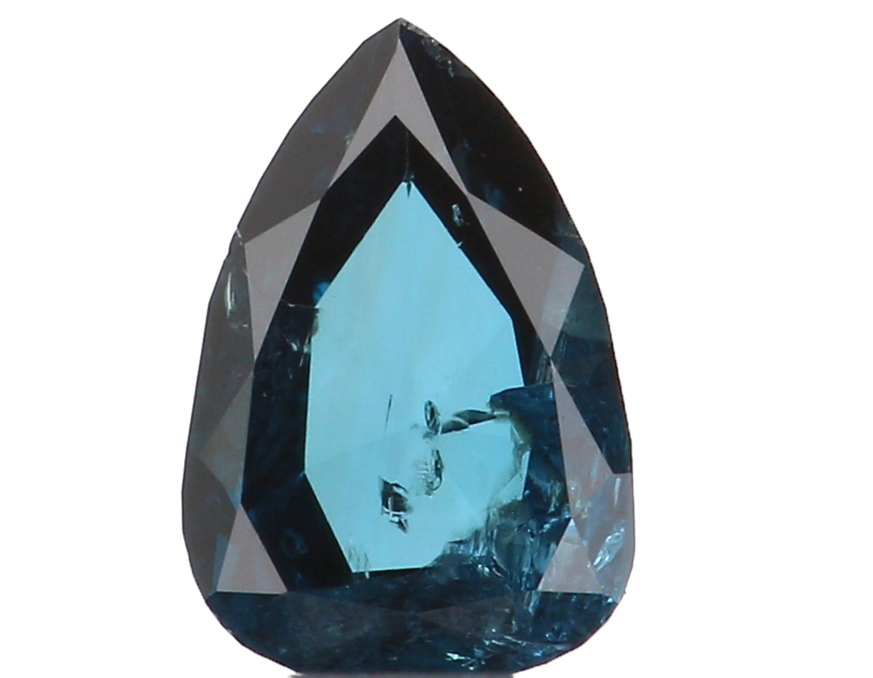 Natural Loose Diamond Pear Blue Color I1 Clarity 4.66 MM 0.21 Ct KR1314