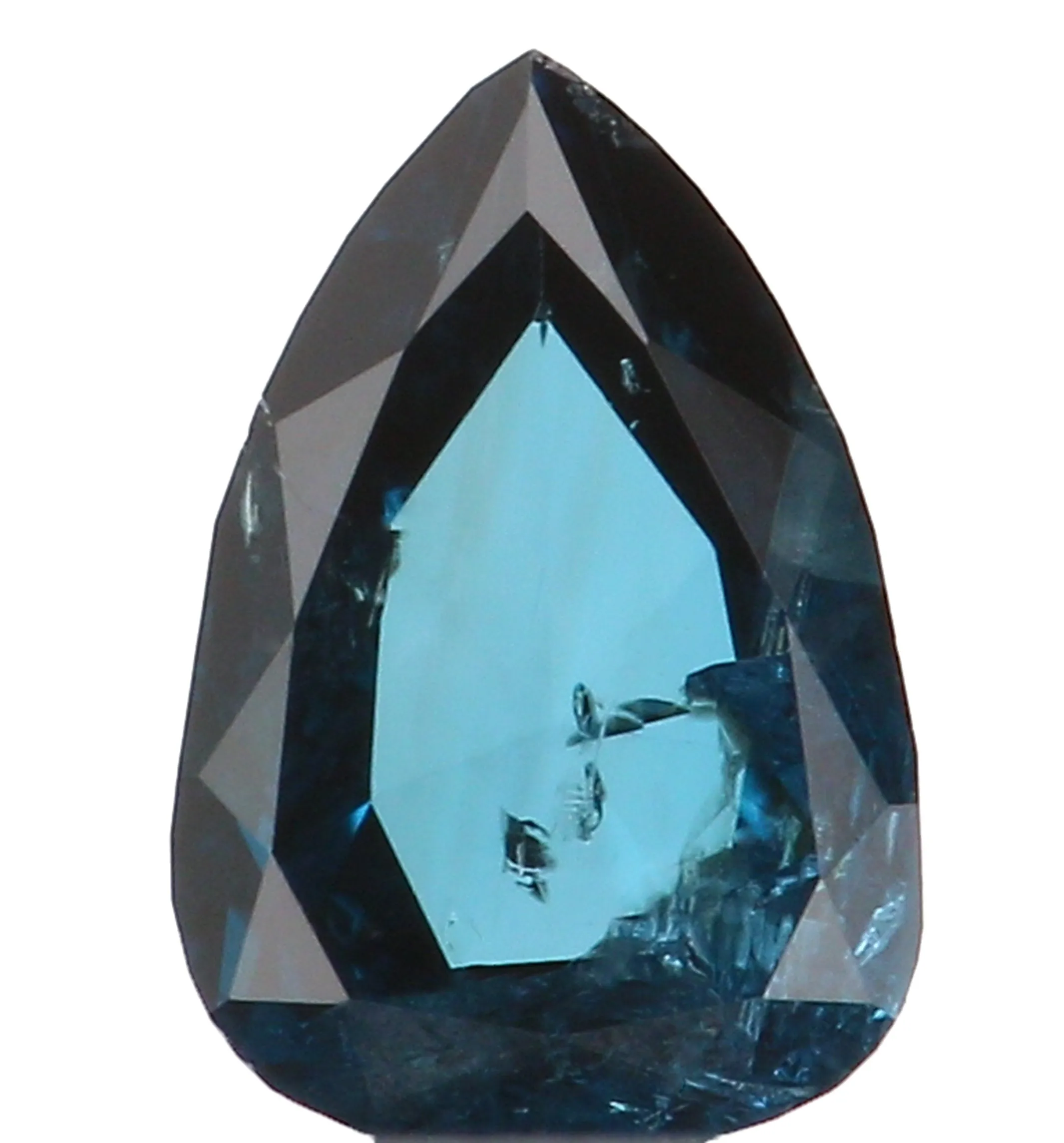 Natural Loose Diamond Pear Blue Color I1 Clarity 4.66 MM 0.21 Ct KR1314