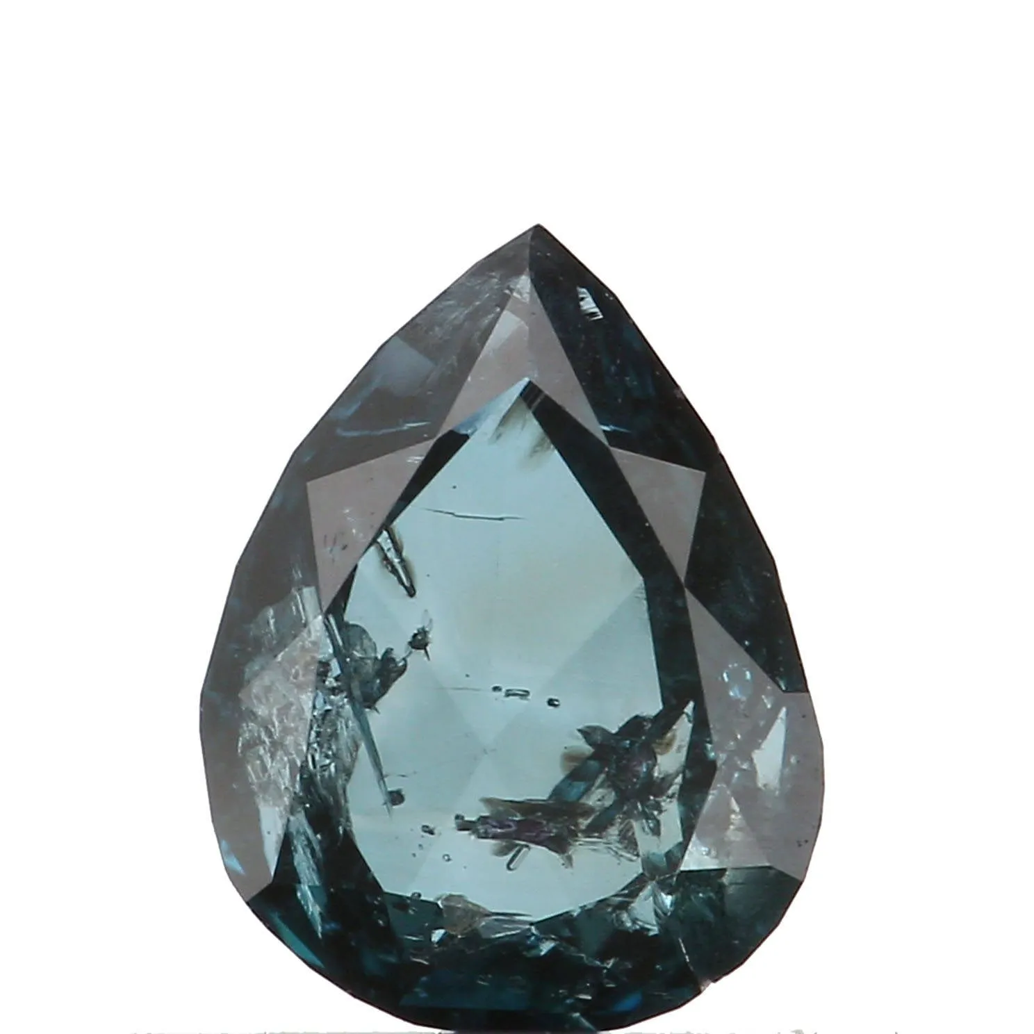 Natural Loose Diamond Pear Blue Color I1 Clarity 5.44 MM 0.43 Ct L6460