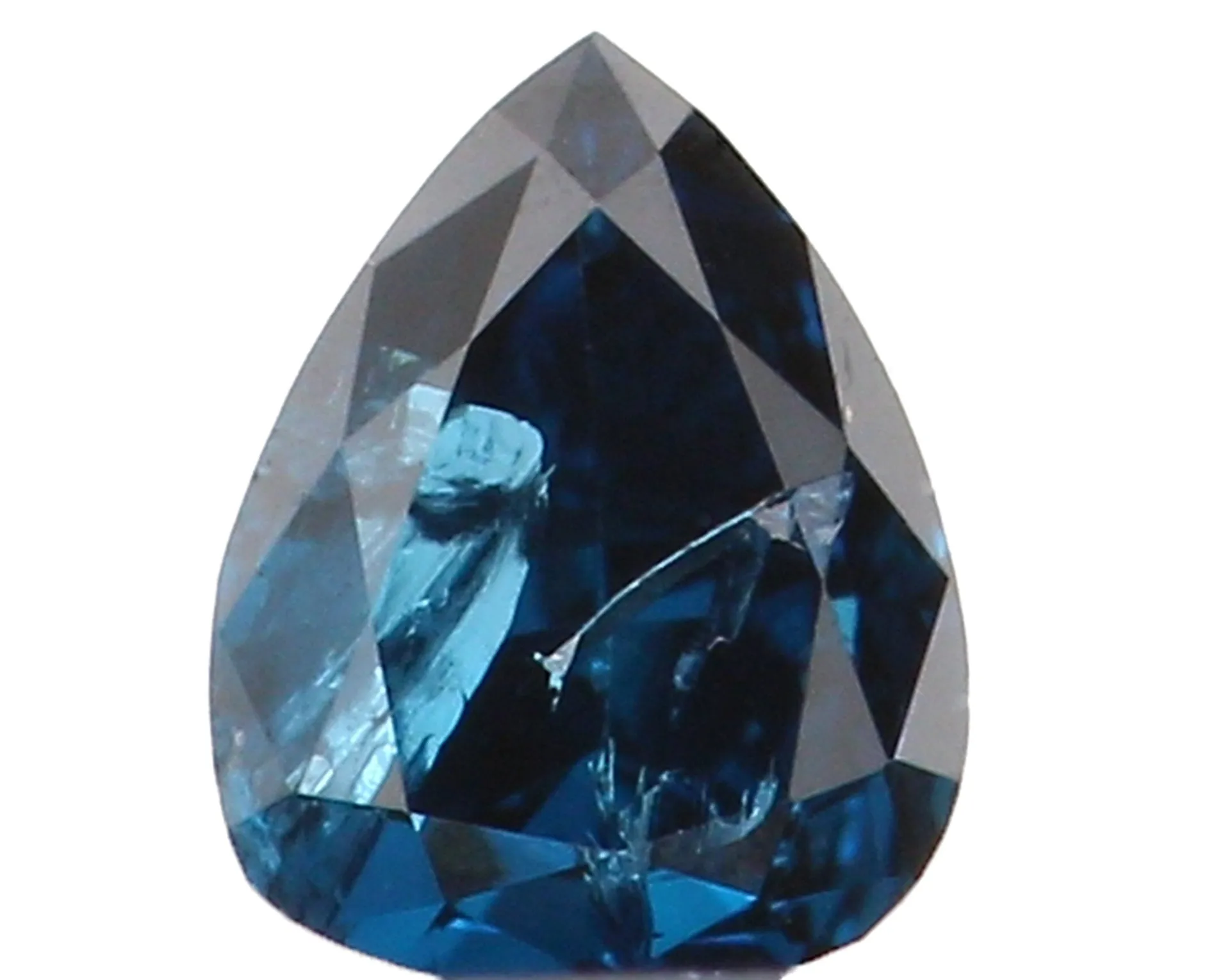 Natural Loose Diamond Pear Blue Color I2 Clarity 3.10 MM 0.11 Ct KR148