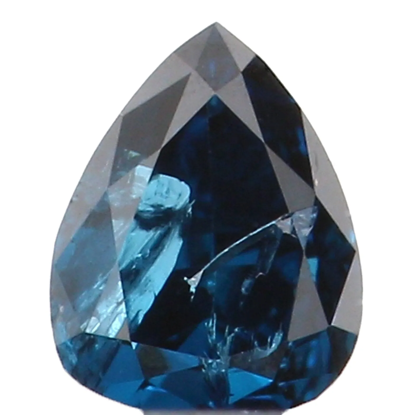 Natural Loose Diamond Pear Blue Color I2 Clarity 3.10 MM 0.11 Ct KR148