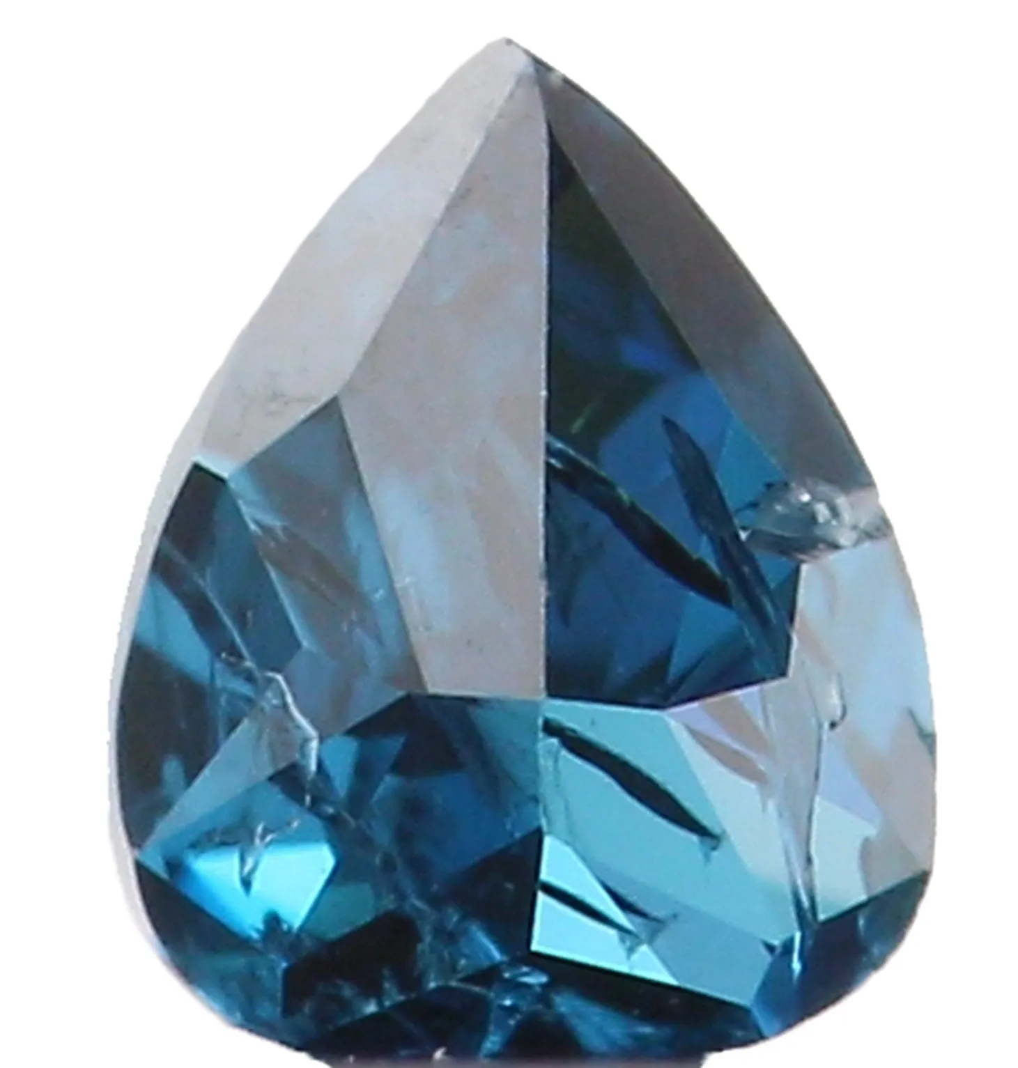 Natural Loose Diamond Pear Blue Color I2 Clarity 3.10 MM 0.11 Ct KR148