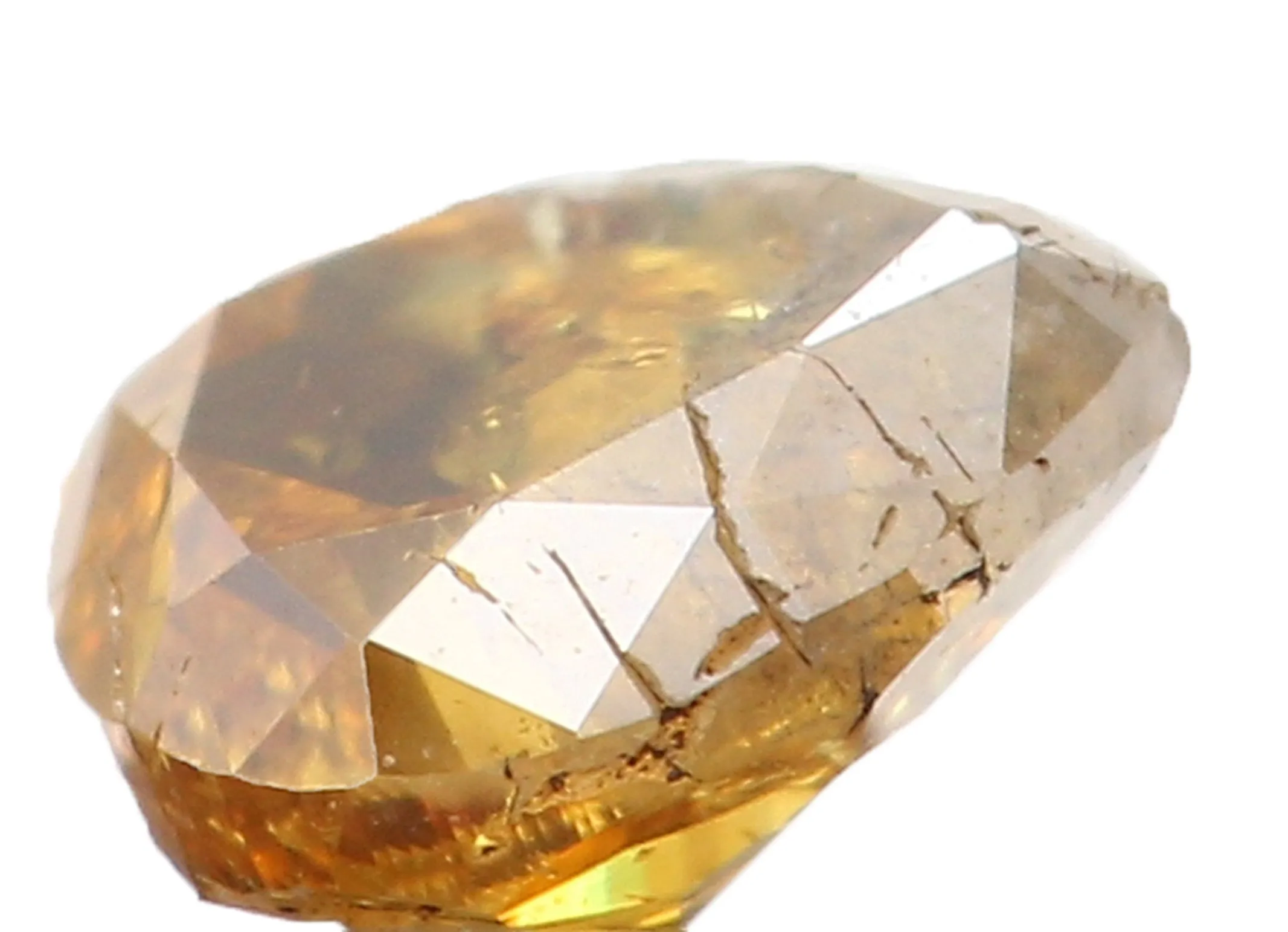 Natural Loose Diamond Pear Brown Color I1 Clarity 4.10 MM 0.24 Ct KR1045