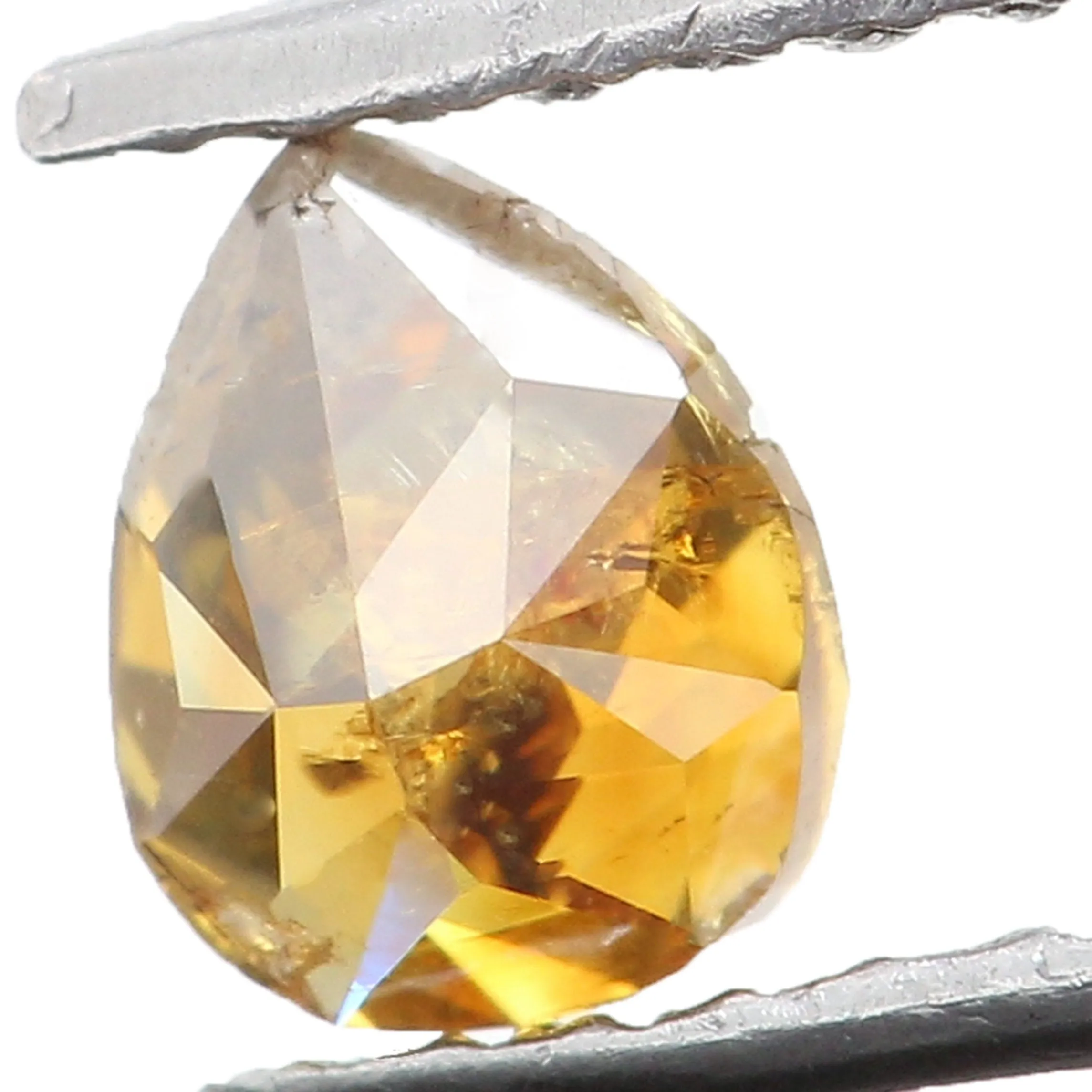 Natural Loose Diamond Pear Brown Color I1 Clarity 4.10 MM 0.24 Ct KR1045