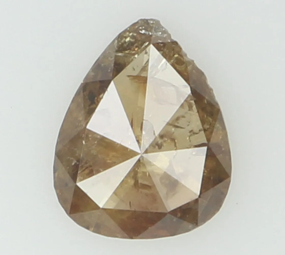 Natural Loose Diamond Pear Orange Brown Color I2 Clarity 5.90 MM 0.33 Ct KR1124