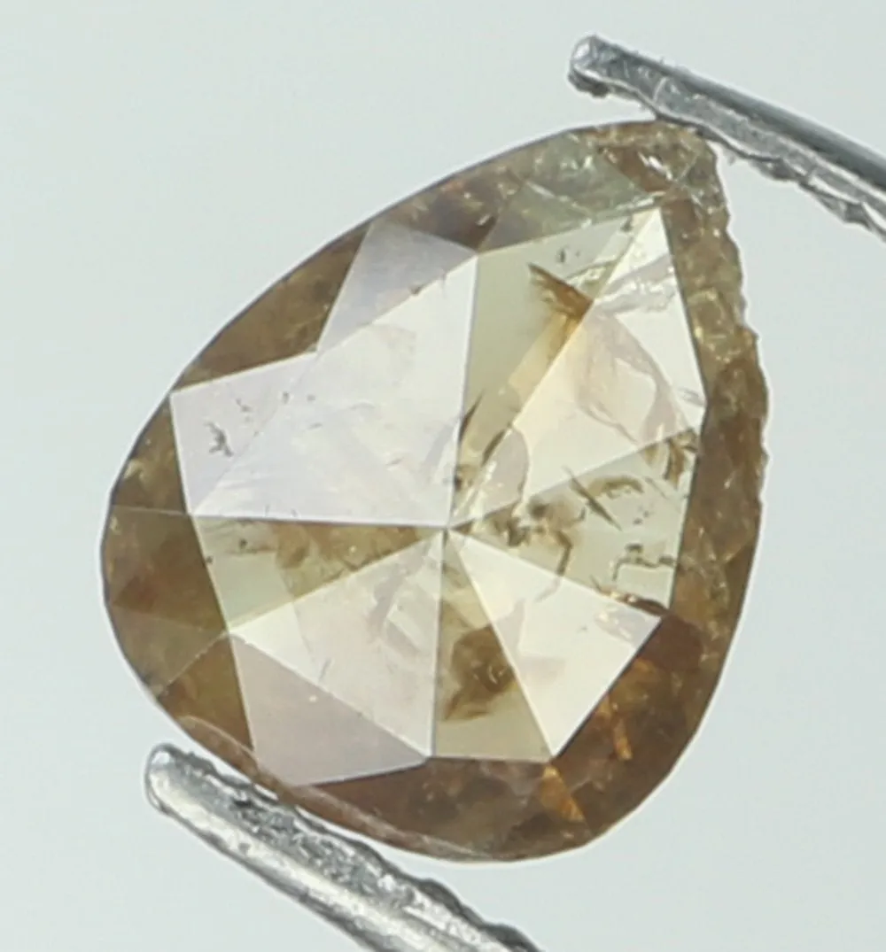 Natural Loose Diamond Pear Orange Brown Color I2 Clarity 5.90 MM 0.33 Ct KR1124