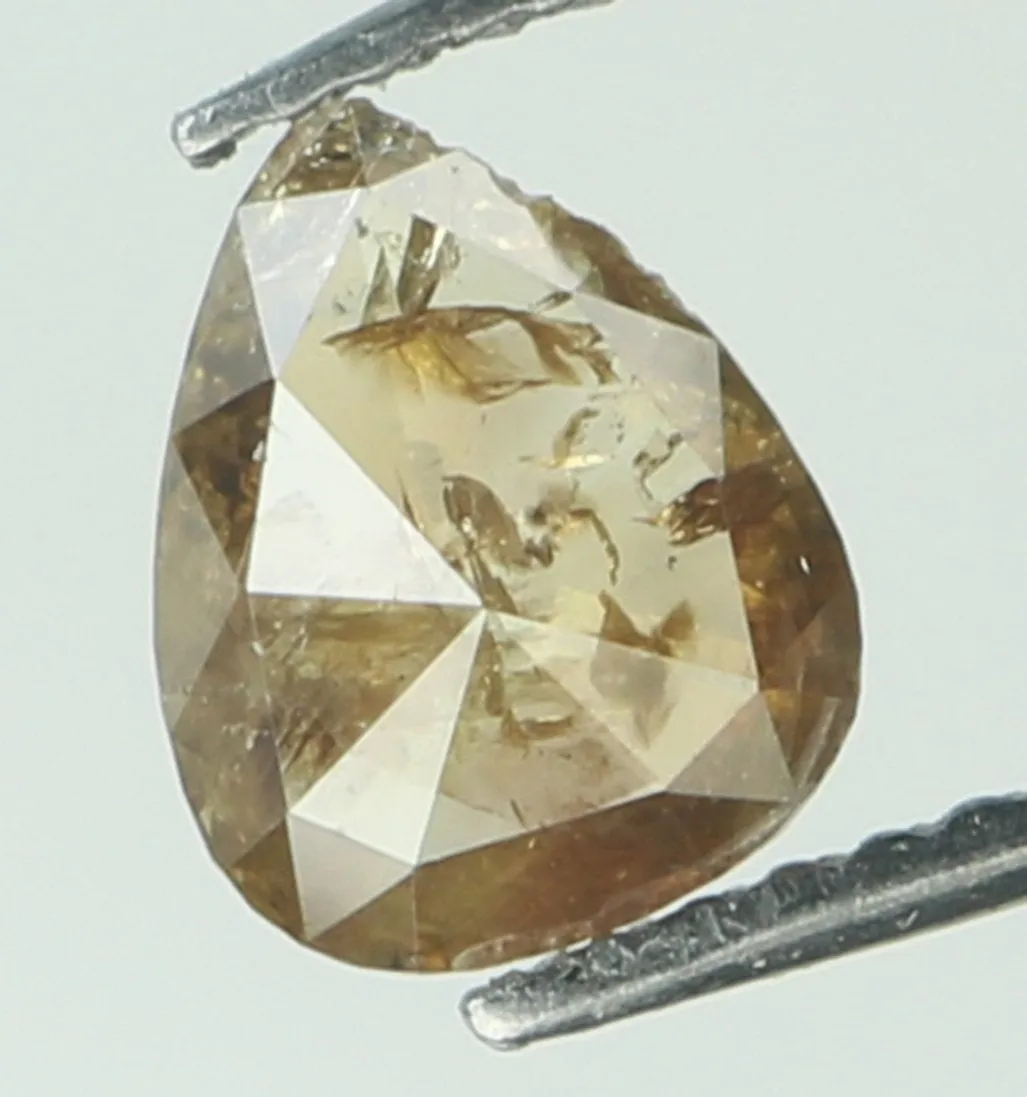 Natural Loose Diamond Pear Orange Brown Color I2 Clarity 5.90 MM 0.33 Ct KR1124