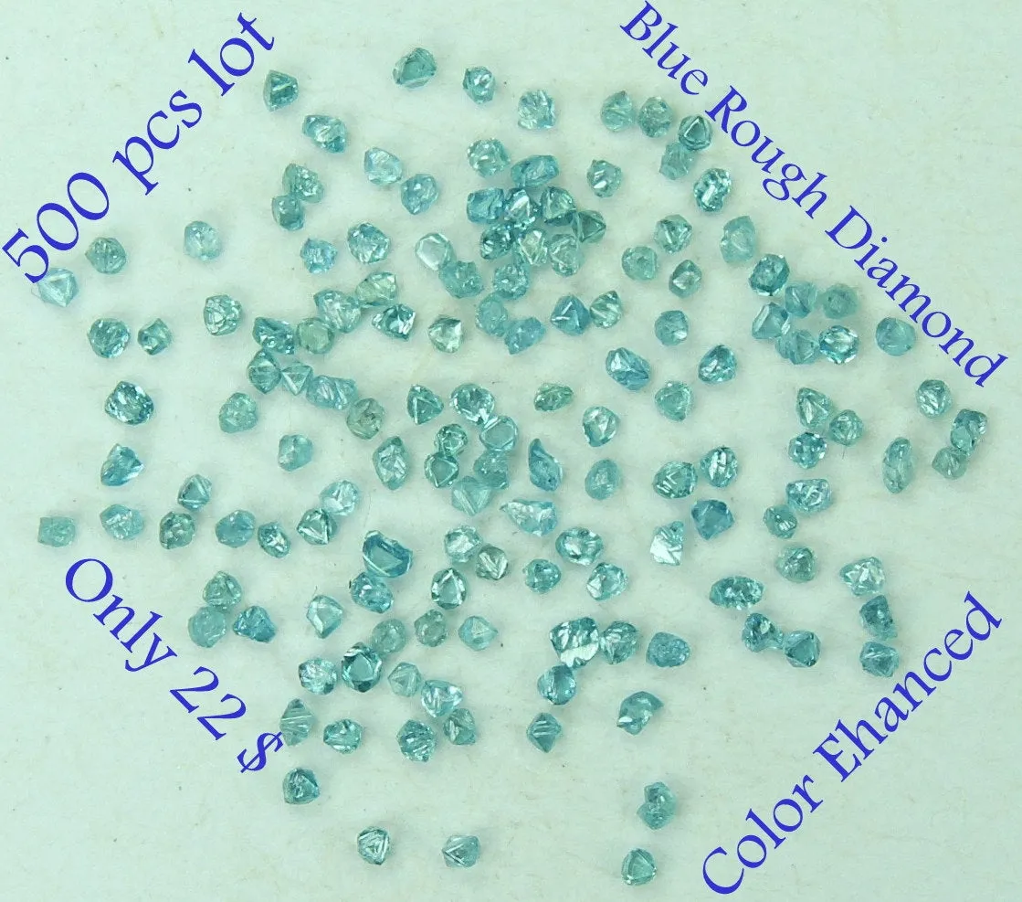 Natural Loose Diamond Raw Rough Blue Color SI1 Clarity 500 pcs lot Q82