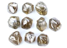 Natural Loose Diamond Rough Brown Color I1 Clarity 5 Pcs Lot Q100