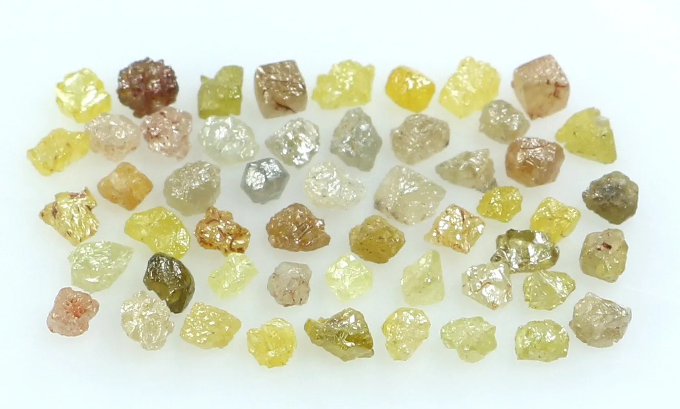 Natural Loose Diamond Rough Fancy Mix Color 1.60 to 2.40 MM 2.00 Ct Lot Q84