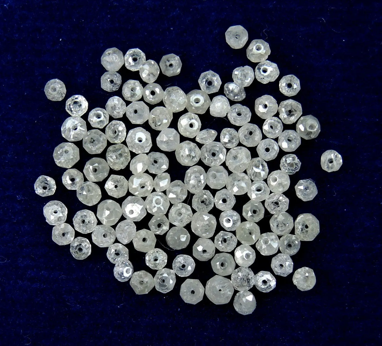 Natural Loose Diamond Round Beads Fancy Ice Gray Color I1 I3 Clarity 1.50 to 3.10 MM 10 Pcs Lot Q51-1