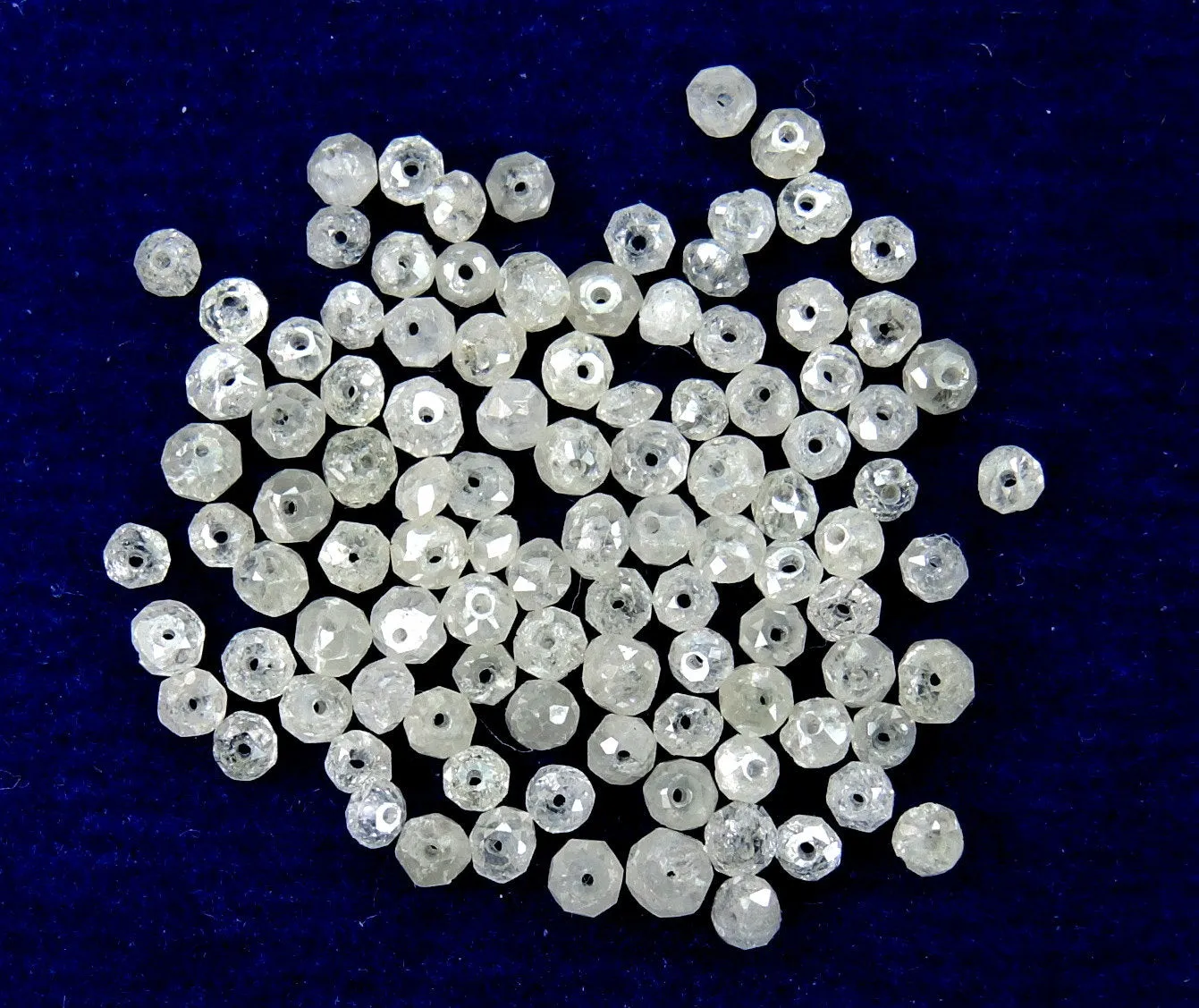 Natural Loose Diamond Round Beads Fancy Ice Gray Color I1 I3 Clarity 1.50 to 3.10 MM 10 Pcs Lot Q51-1