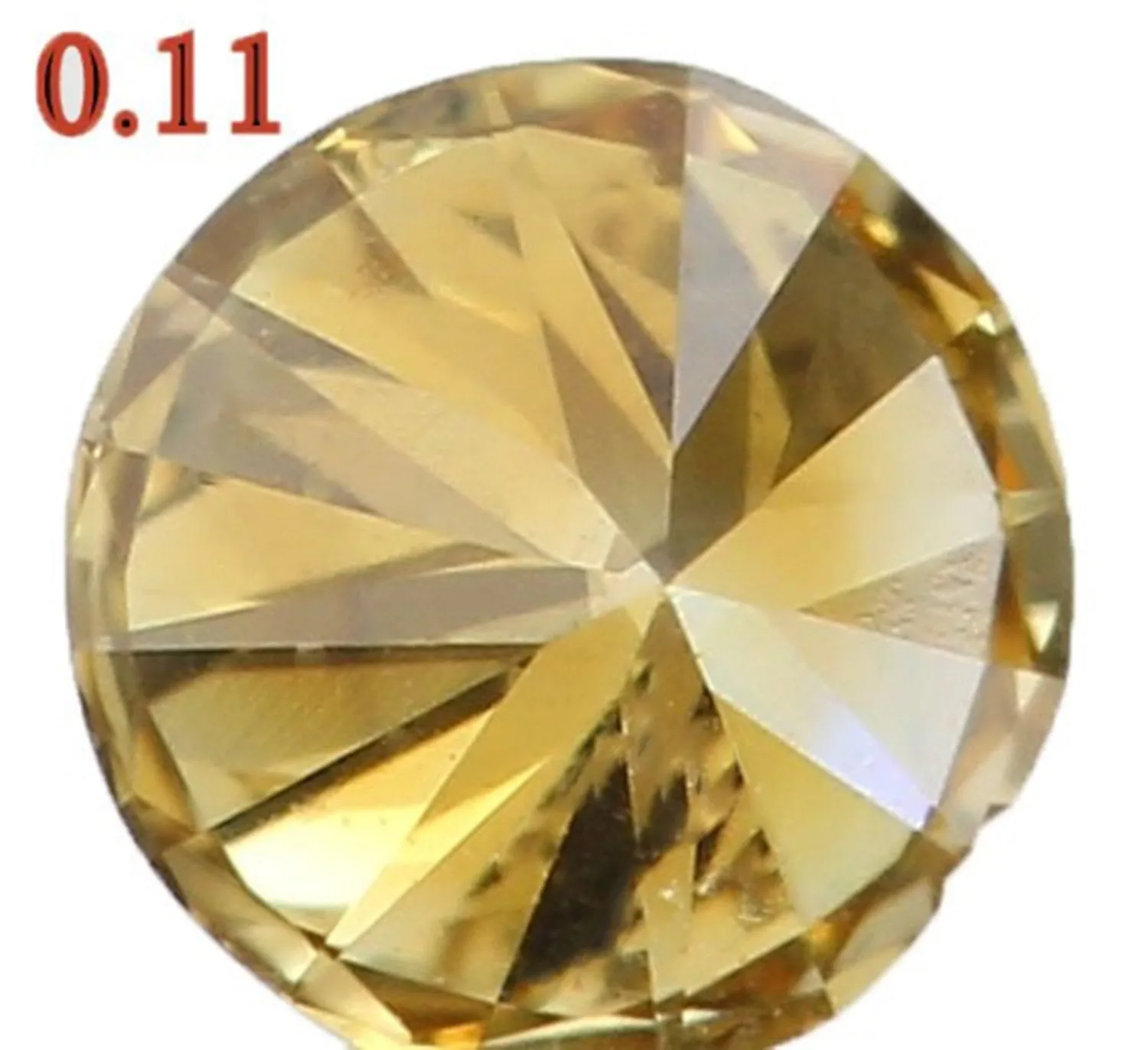 Natural Loose Diamond Round Greenish Yellow Color SI1 Clarity 2.90 MM 0.11 Ct KR651