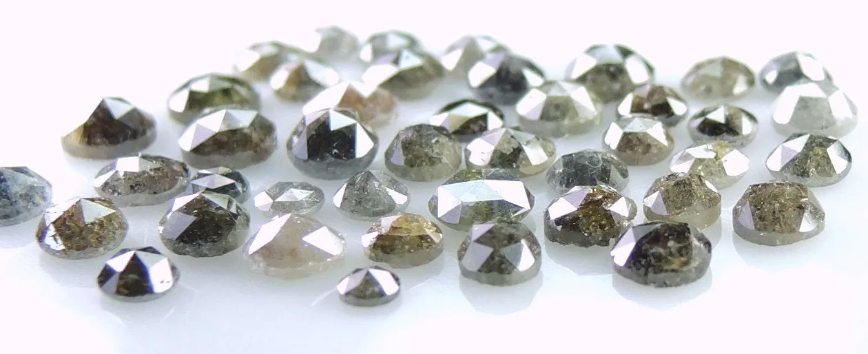 Natural Loose Diamond Round Rose Cut Fancy Mix Color Low Price 2.00 to 5.00 MM 1.00 Ct Lot Q71