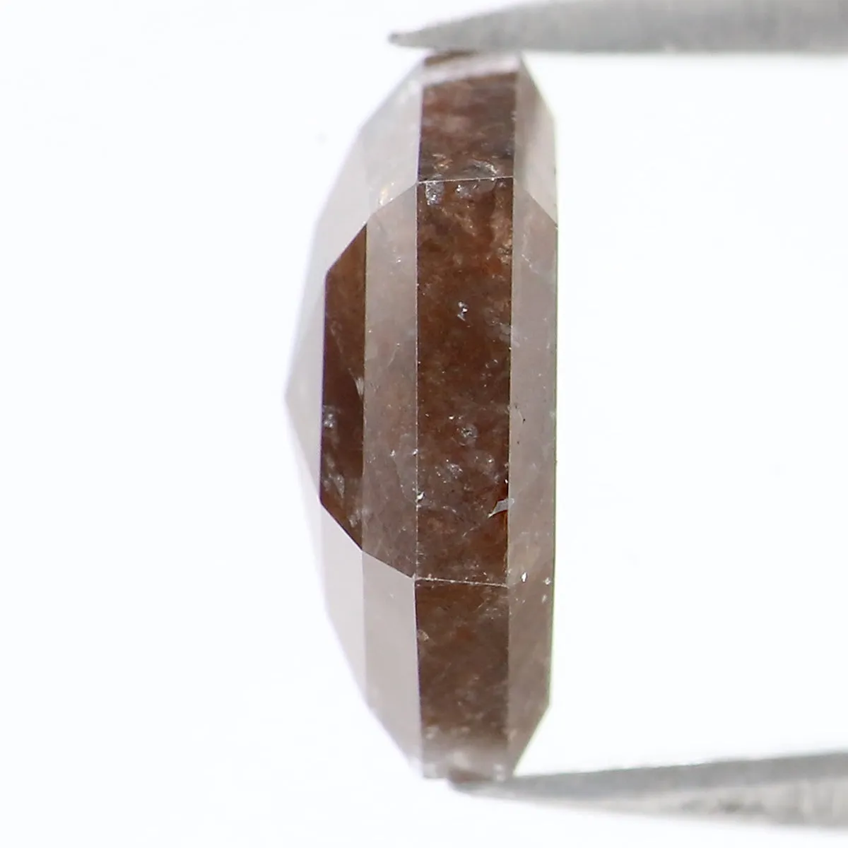 Natural Loose Hexagon Diamond Brown Black Color 2.69 CT 10.20 MM Hexagon Shape Rose Cut Diamond L6623