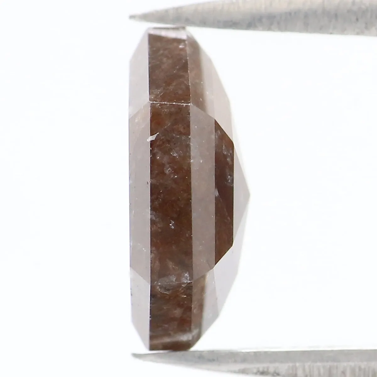 Natural Loose Hexagon Diamond Brown Black Color 2.69 CT 10.20 MM Hexagon Shape Rose Cut Diamond L6623