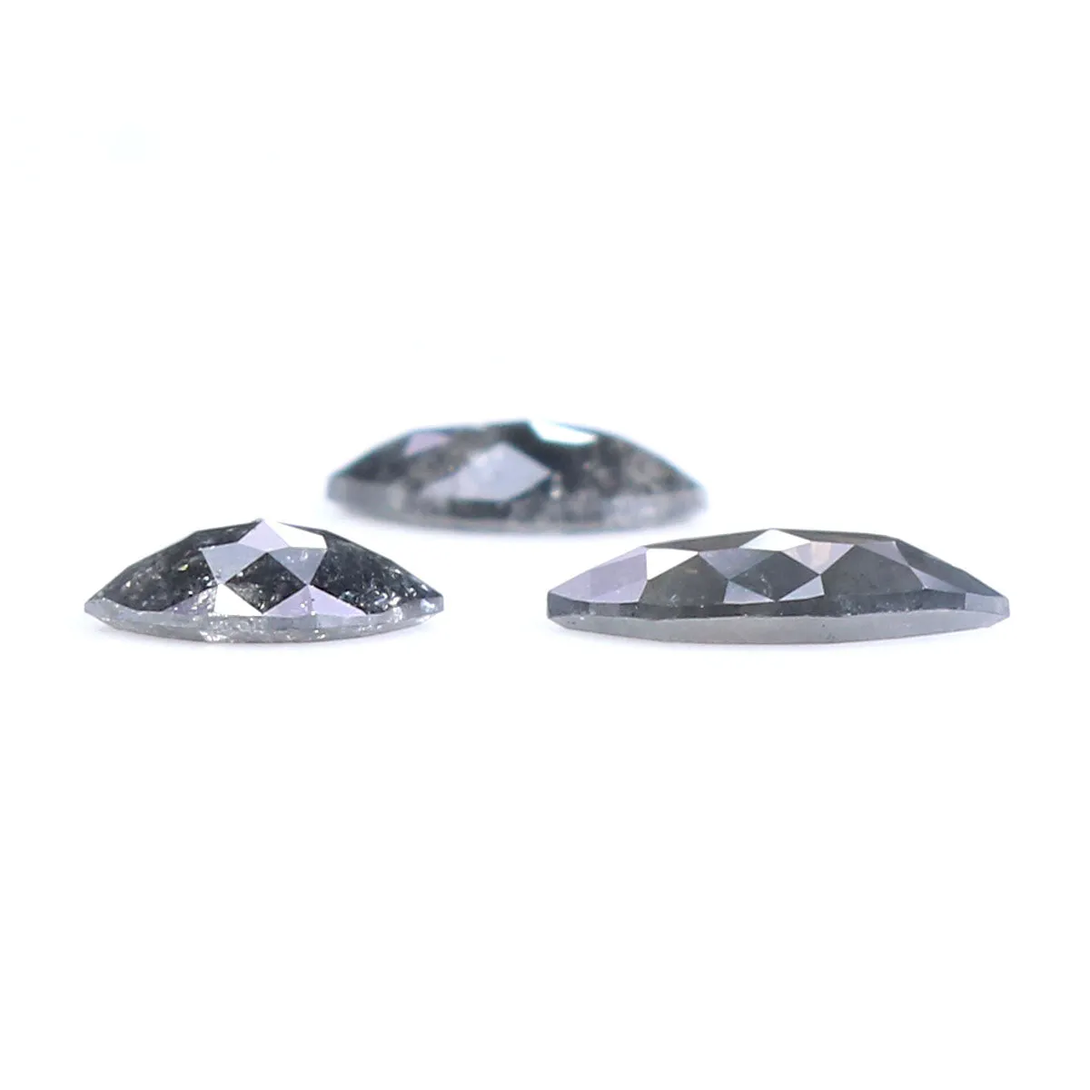 Natural Loose Marquise Salt And Pepper Diamond Black Grey Color 0.86 CT 5.70 MM Marquise Shape Rose Cut Diamond KDL014