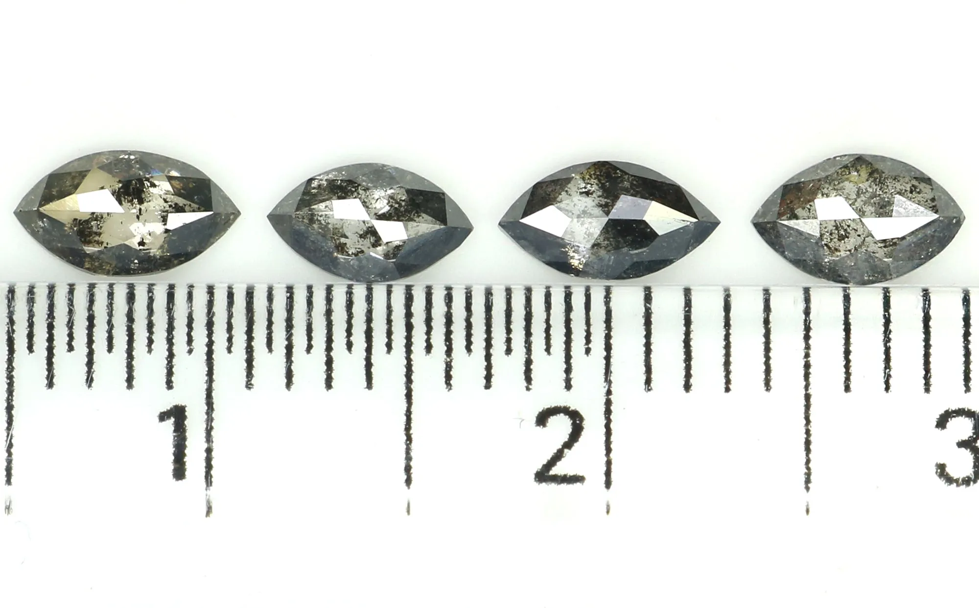 Natural Loose Marquise Salt And Pepper Diamond Black Grey Color 0.90 CT 5.25 MM Marquise Shape Rose Cut Diamond KDL1315