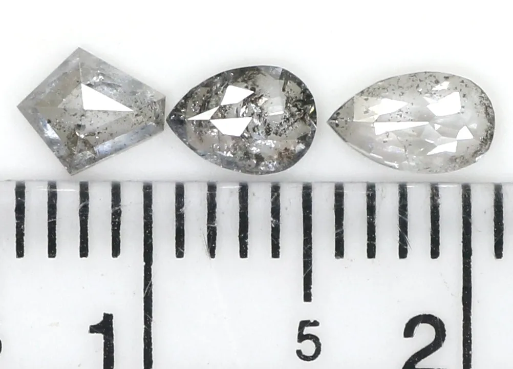 Natural Loose Mix Shape Salt And Pepper Diamond Black Grey Color 0.61 CT 4.65 MM Mix Shape Shape Rose Cut Diamond KDL1972