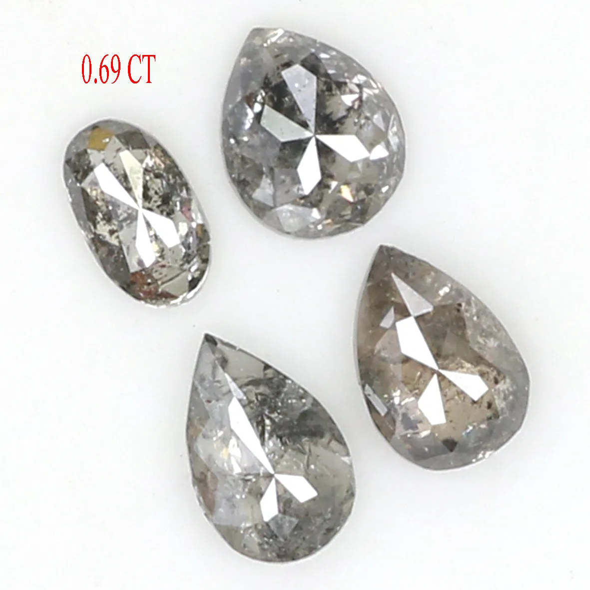 Natural Loose Mix Shape Salt And Pepper Diamond Black Grey Color 0.69 CT 3.90 MM Mix Shape Shape Rose Cut Diamond KDL1973