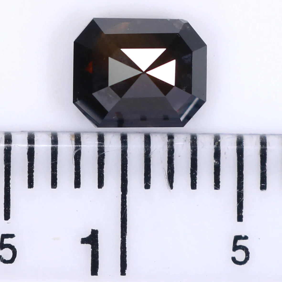 Natural Loose Radiant Diamond Brown Color 0.75 CT 5.75 MM Radiant Shape Rose Cut Diamond L8117